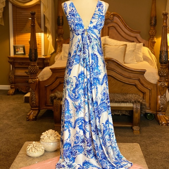 Boston Proper Dresses & Skirts - Boston Proper Blue & White Maxi Dress Size XXS